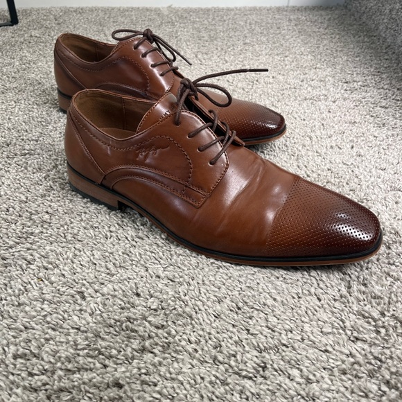Tommy Hilfiger Tan Leather Men's Oxfords - Picture 1 of 6